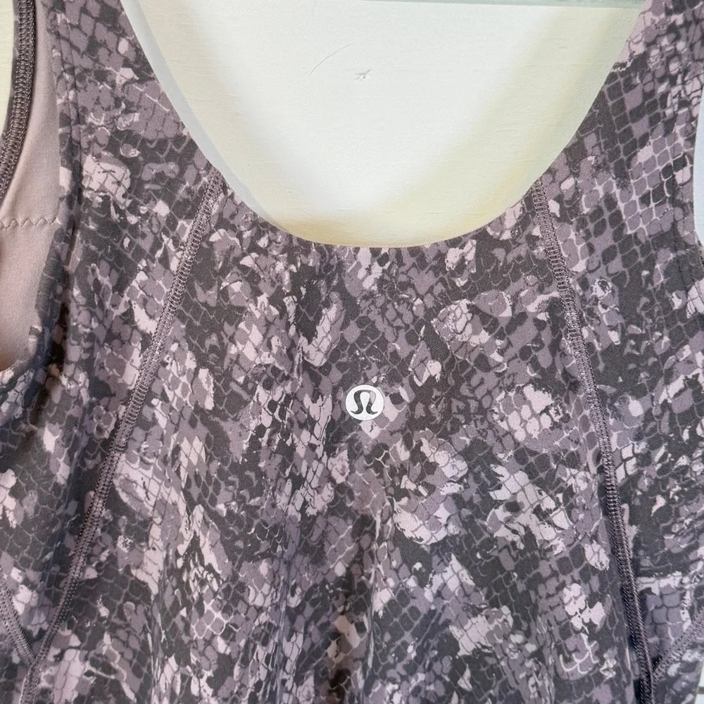 Lululemon align tank top‎ gray camo lunar rock women's size 4